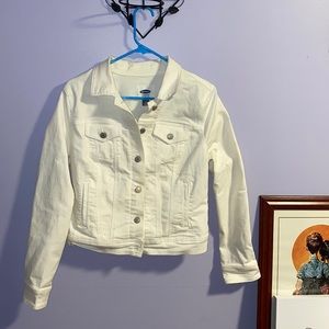 Medium White Old Navy Jean Jacket